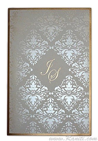 Classic Luxury Foil Print Custom Invitation Card with Multiple Inserts | Custom Foil Print Wedding Invitation Card AM-343