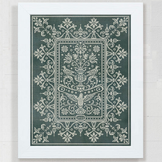 Summer Bower: A Primitive Pincushion – PDF Pattern – Modern Folk Embroidery