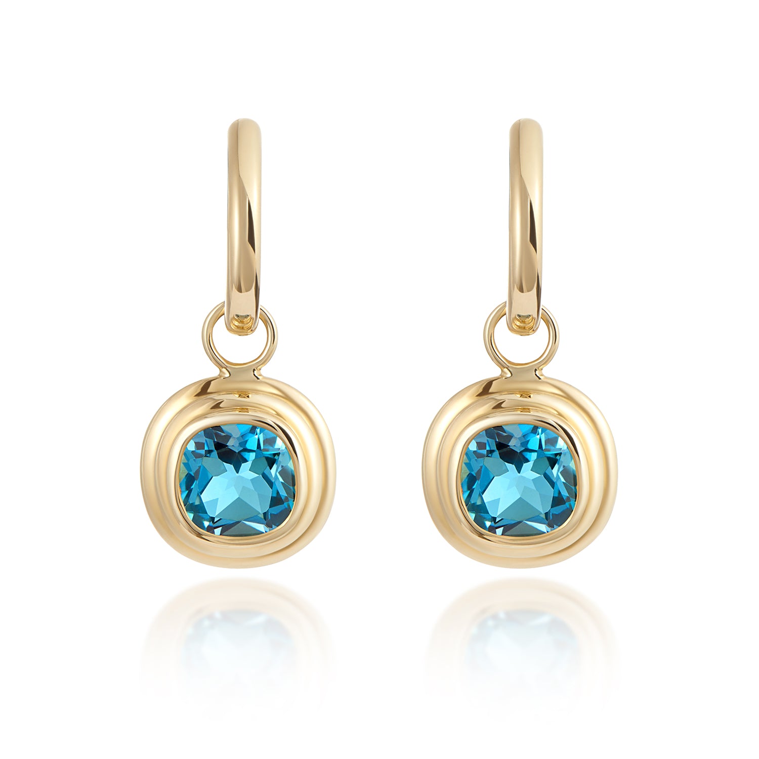 Athena: London Blue Topaz Hoop Earrings – Minka Jewels