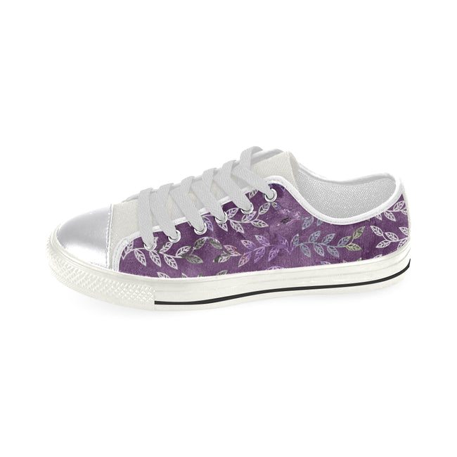 purple canvas shoes