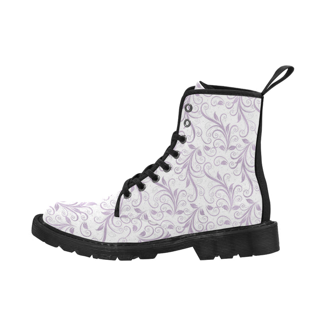 Purple Art Boots, Elegant Martin Boots 