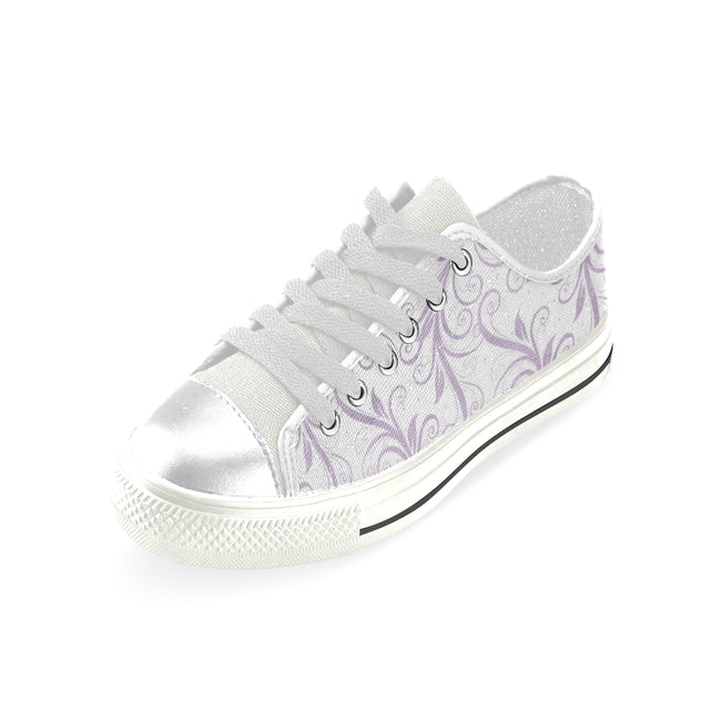 purple canvas shoes