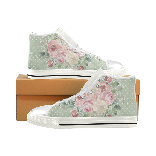 pink floral shoes