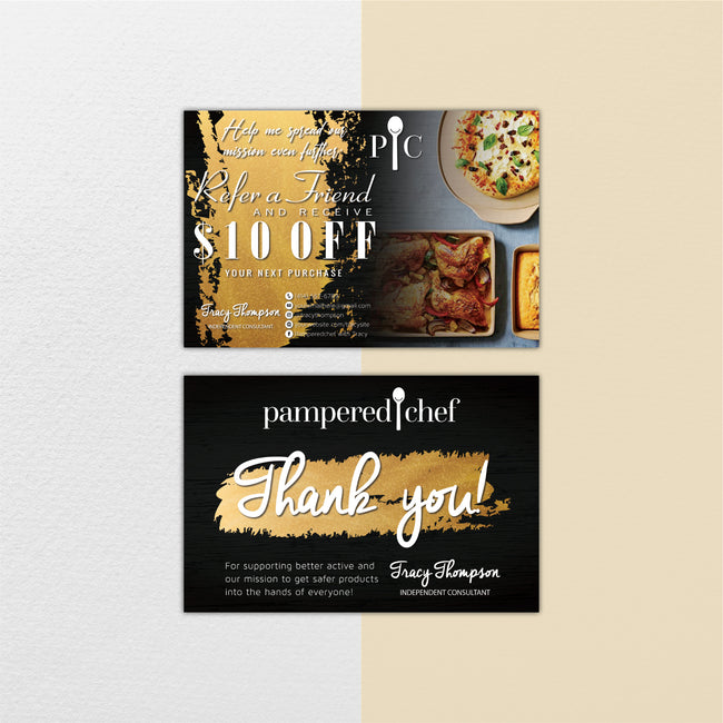 Personalized Pampered Chef Thank Cards Care Instruction Cards Ppc13 Toboart