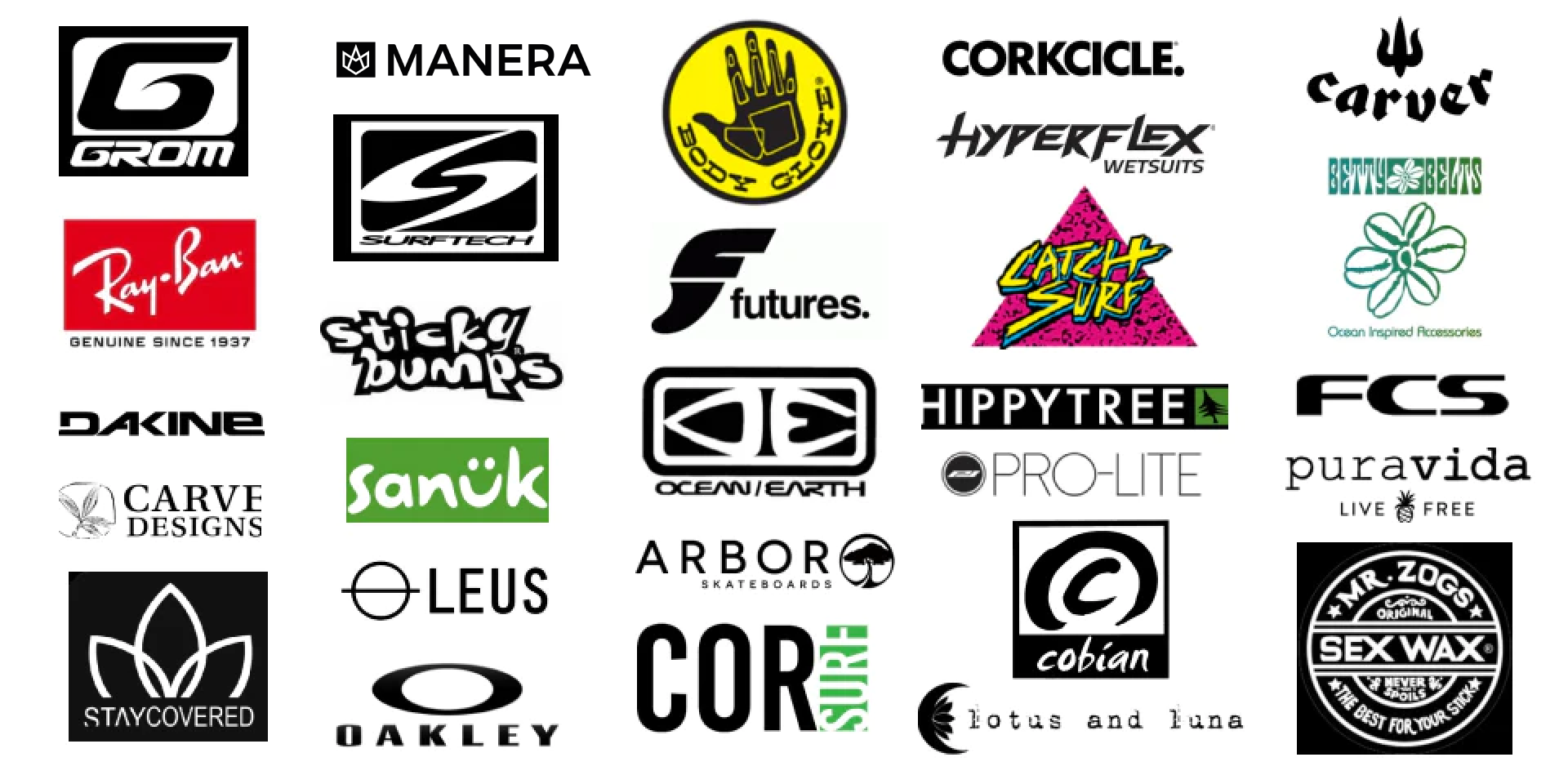 Logos of brands we carry