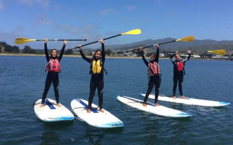 Girls out on the water