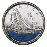 2021 - Canada - 10 Cents - 100th Anniversary of Bluenose (coloured)