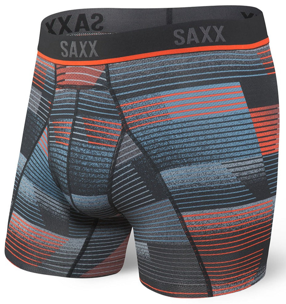 Saxx Men's Kinetic HD Boxer Brief - Grey Mini Stripe - TYLER'S