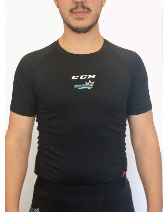 CCM Hockey Integrated Neck Guard Long Sleeve Compression Top