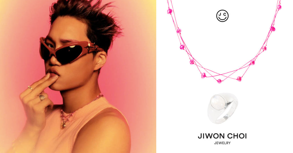 EXO wearing a necklace by JIWON CHOI