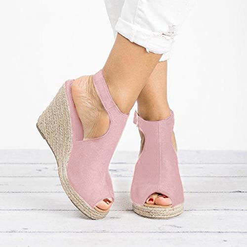 ladies peep toe wedge sandals