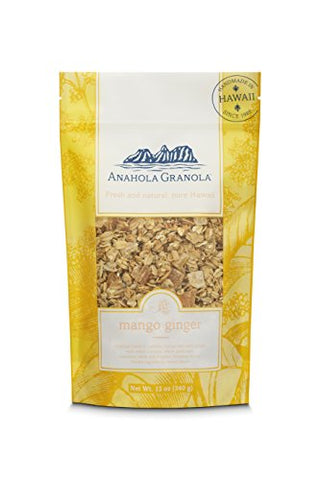 Anahola Granola Mango Ginger Granola - Healthy Hawaiian Granola - Ancient Grains With No Sugar Added - Handmade Since 1986 - Good For You While Still Tasting Great