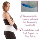 Image of GABRIALLA Elastic Maternity Belt, BEST Medium Strength Pregnancy Support - Made in USA - Belly Band for Running & Exercising Moms, Abdominal and Lower Back Pain, Postpartum Recovery: MS-96