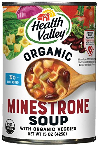Health Valley Organic No Salt Added Soup, Minestrone, 15 Ounce (Pack of 12)