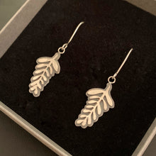 Load image into Gallery viewer, Forest Fern Drop Earrings displayed in branded box
