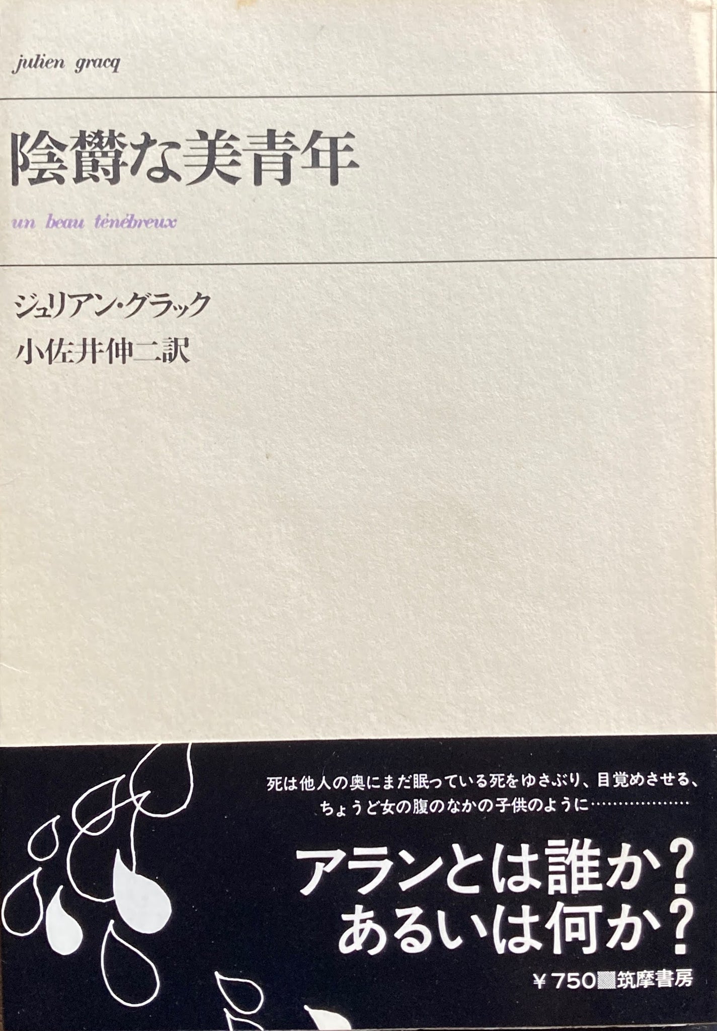 陰鬱な美青年 ジュリアン グラック Smokebooks 美術 デザイン 古書店