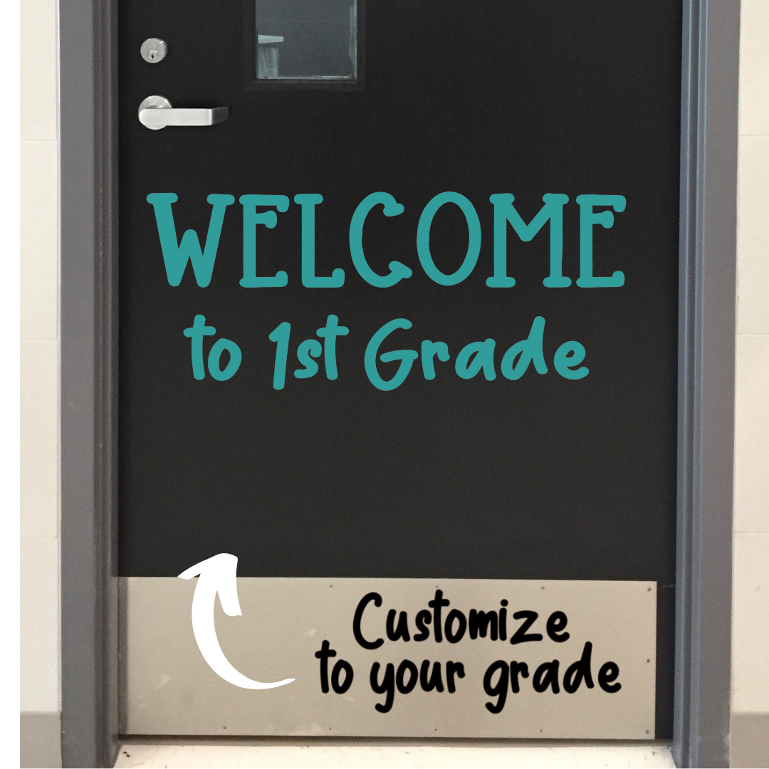 Welcome to school decal, Welcome to Kindergarten, 1st grade, Any grade ...