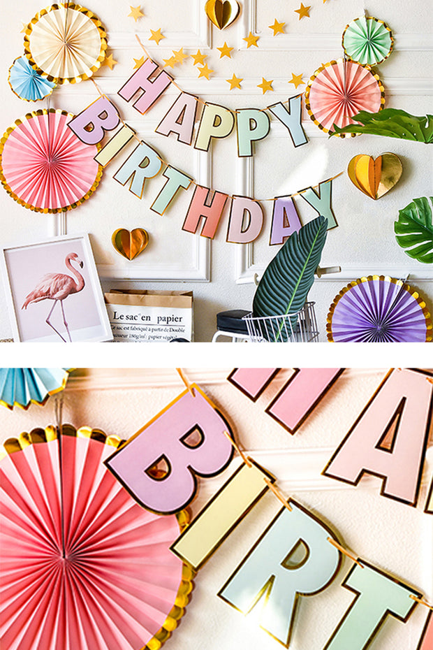 Pastel Happy Birthday Banner – Bang Bang Balloons