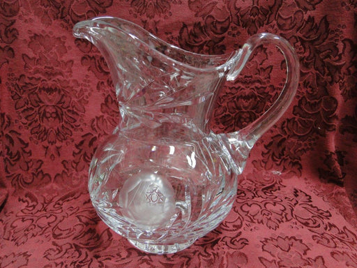 Clear, Pressed Glass w/ Curved Pattern: Serving Pitcher, 9 Tall, As I —  Dishes Encore
