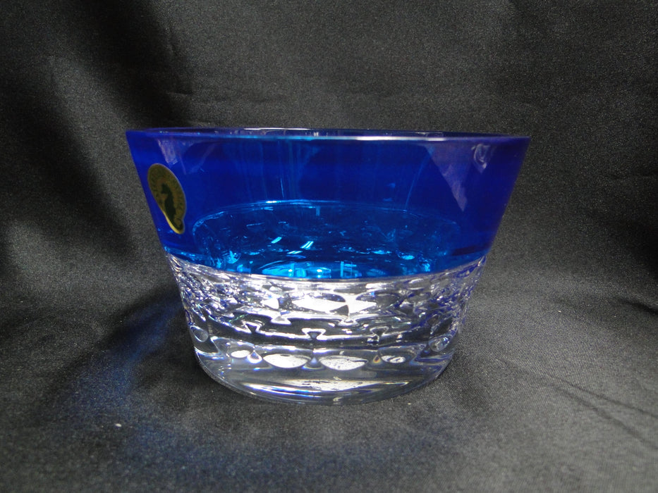 Waterford Crystal Half & Half: NEW Round Azure Bowl, Blue, 5 3/8