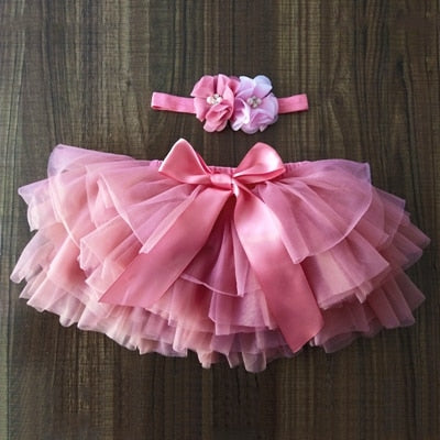 Baby Girls Tulle Bloomers & Headband (Age 3m-3yrs)