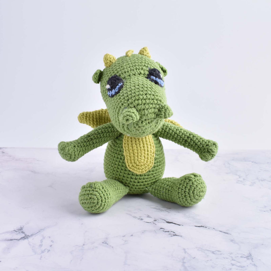 Cute Dragon Kid Plush Toy Handmade Crochet Stuffed Animal Amigurumi Hi