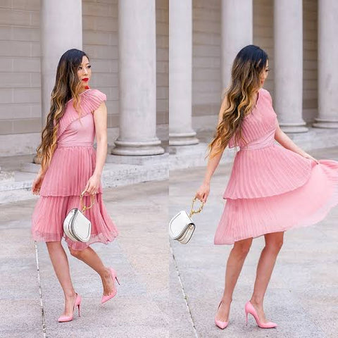 How to style our gorgeous blush pink leather high heels – Luminous