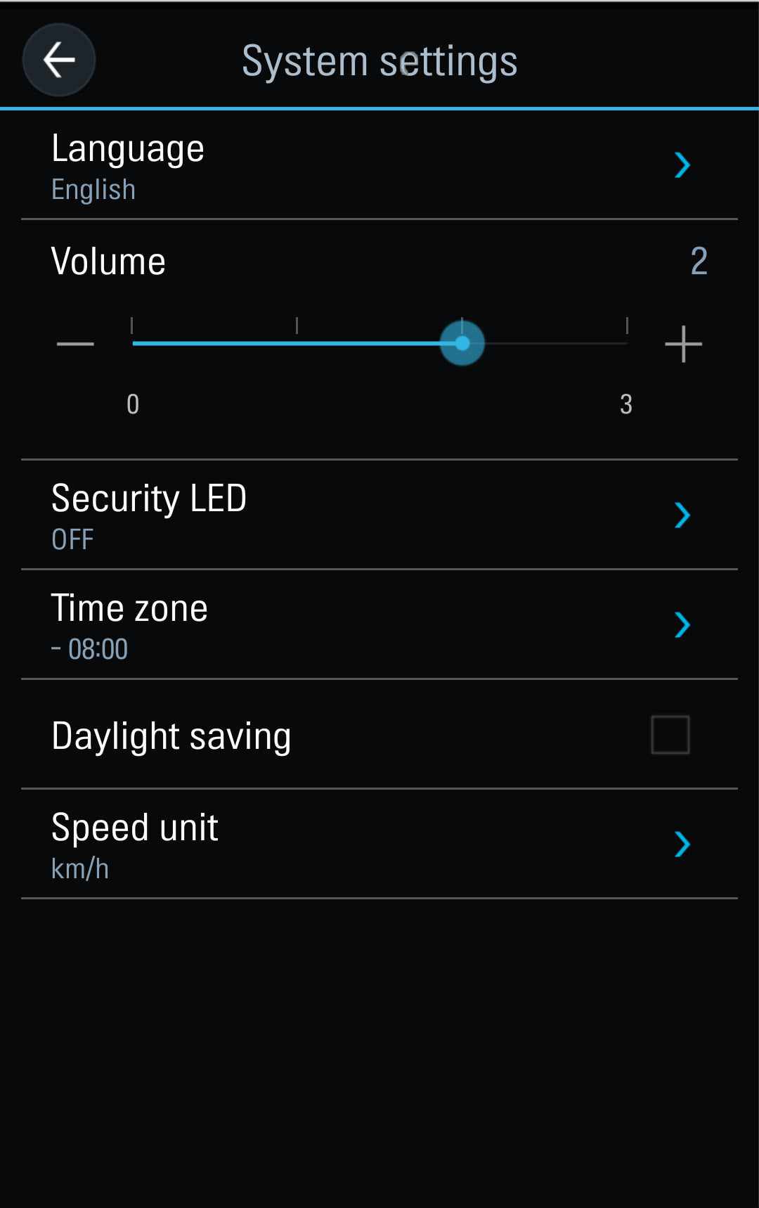 Thinkware App System Settings