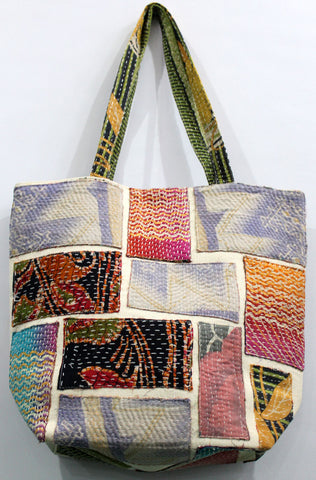 Bohemian Fashion Hand Block Print Handbags , Hippie Shopping Bags