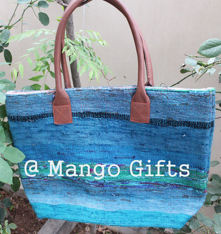 Multicoloured Recycled Sari Rag Chindi Tote Bag – Uneeka