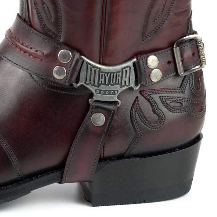 Luidruchtig roekeloos zoals dat Men Biker Moto and Motorcycle Boots 2471 Indian Bordeaux and Black