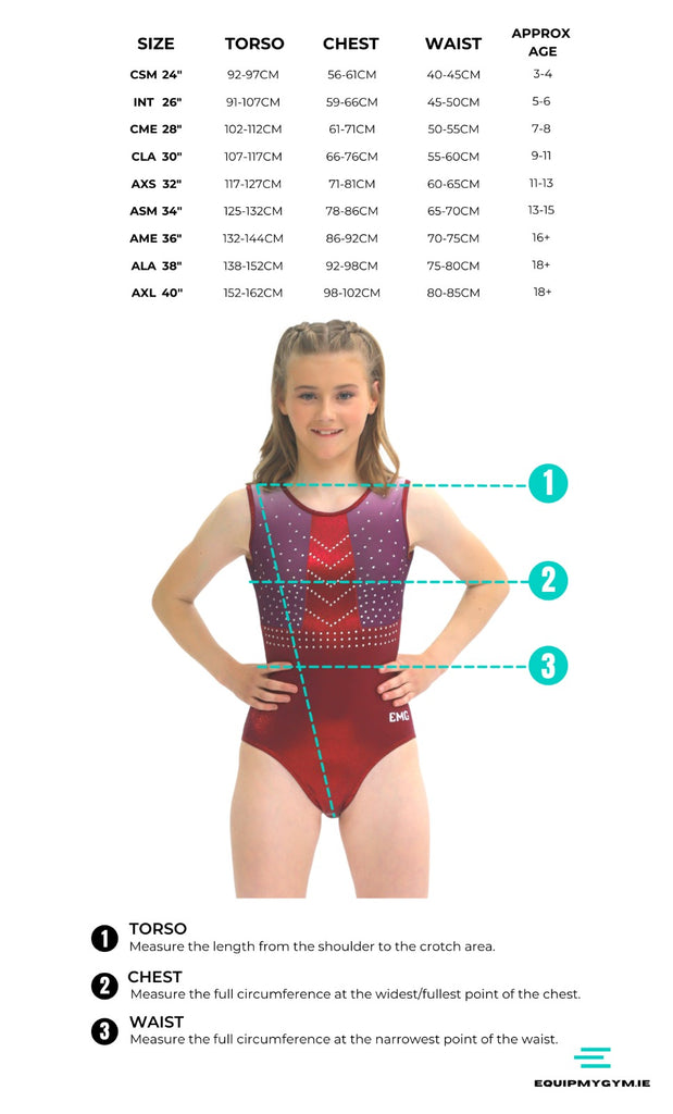 Leotard Size Guide