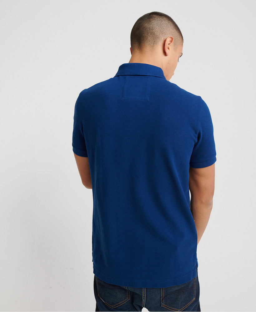 Classic Pique Short Sleeve Polo Shirt Blue Superdry 