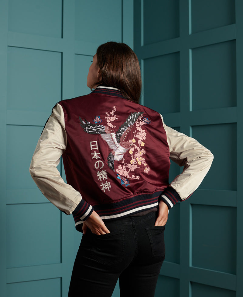 superdry eagle souvenir bomber jacket