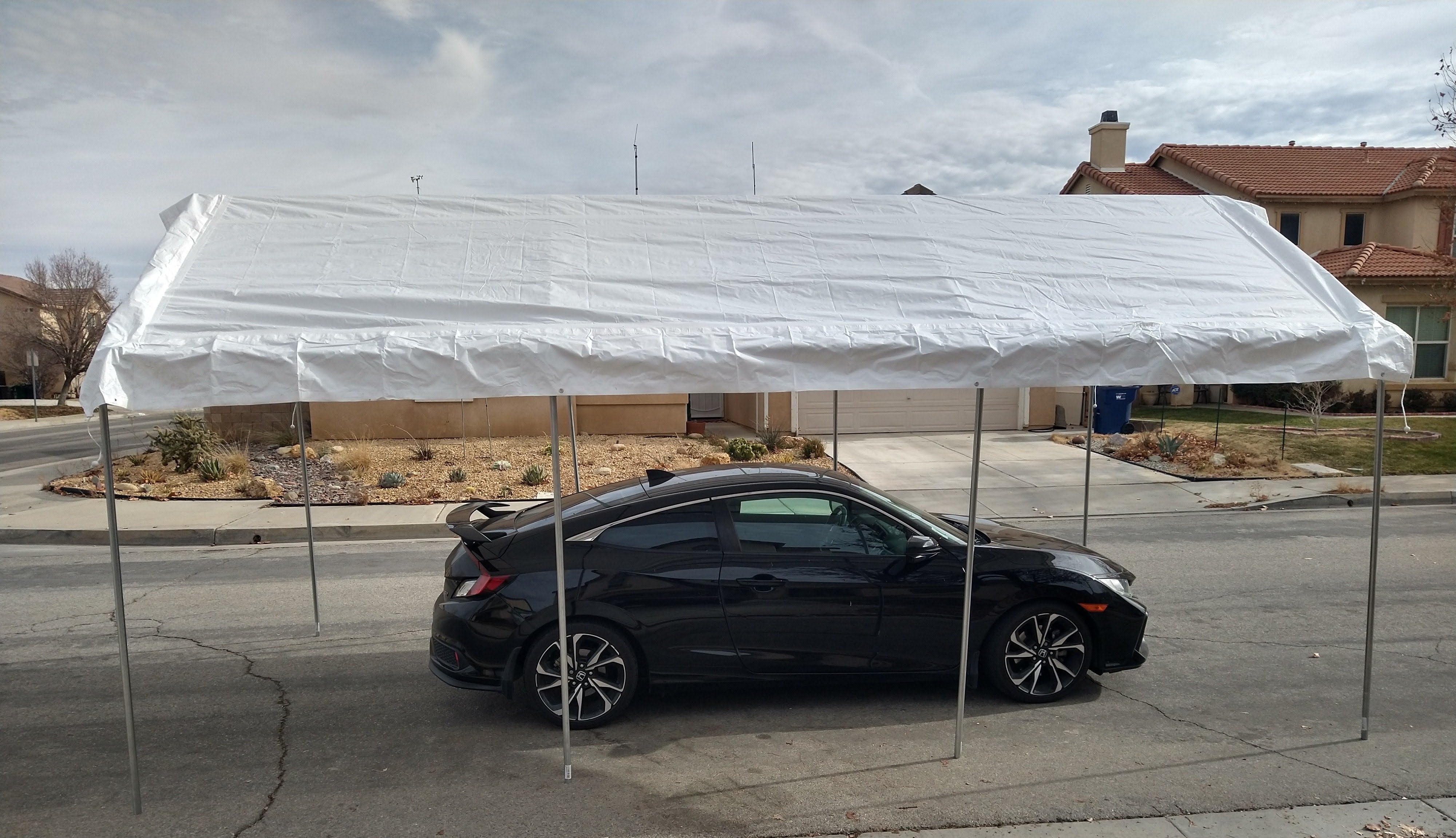 12x30 Heavy Duty Canopy With Valance Top 12mil (Free Shipping) 10 LEGS.