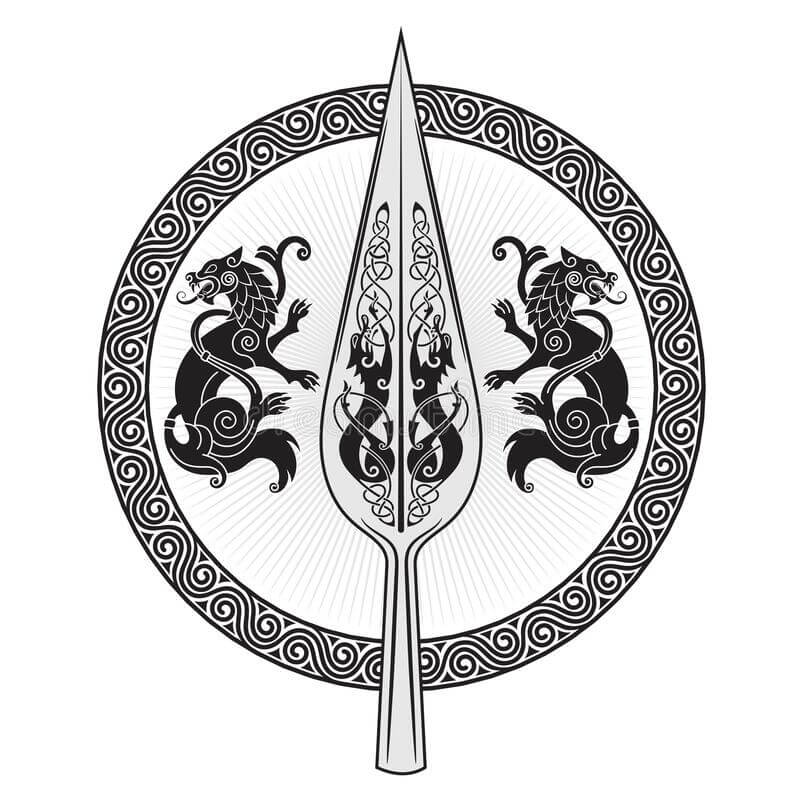Runas vikingas místicas. Antiguo talismán pagano, símbolo de runa