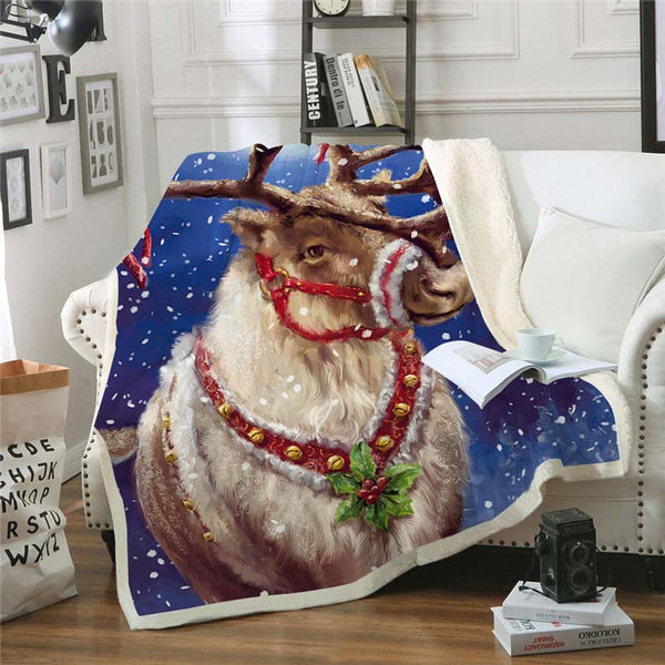 Reindeer Throw Blanket