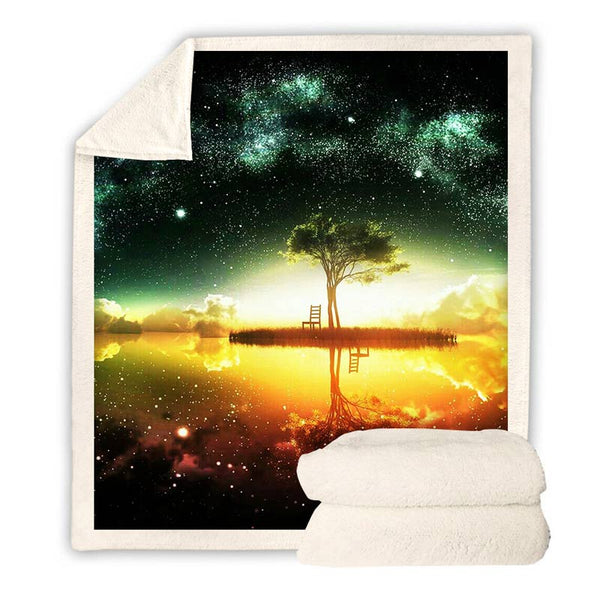 Galaxy Printed Throw Blanket