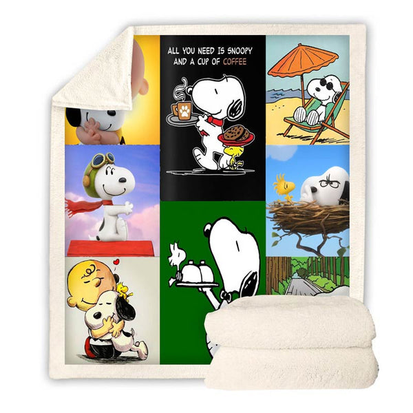 Snoopy Fleece Throw Blanket 