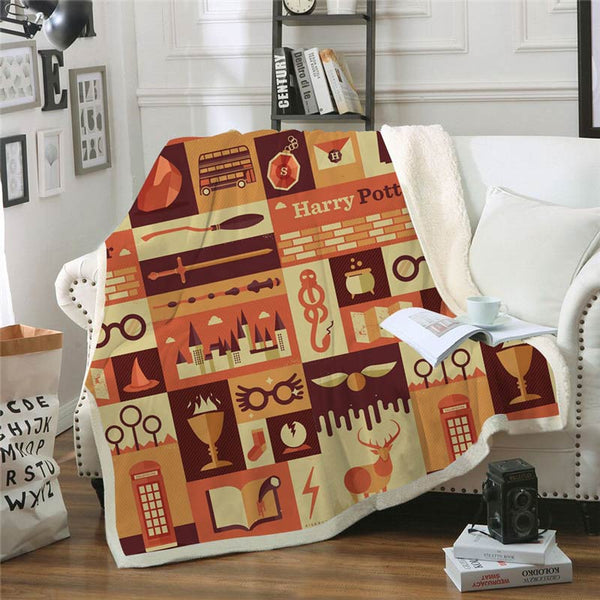 harry potter throw blanket