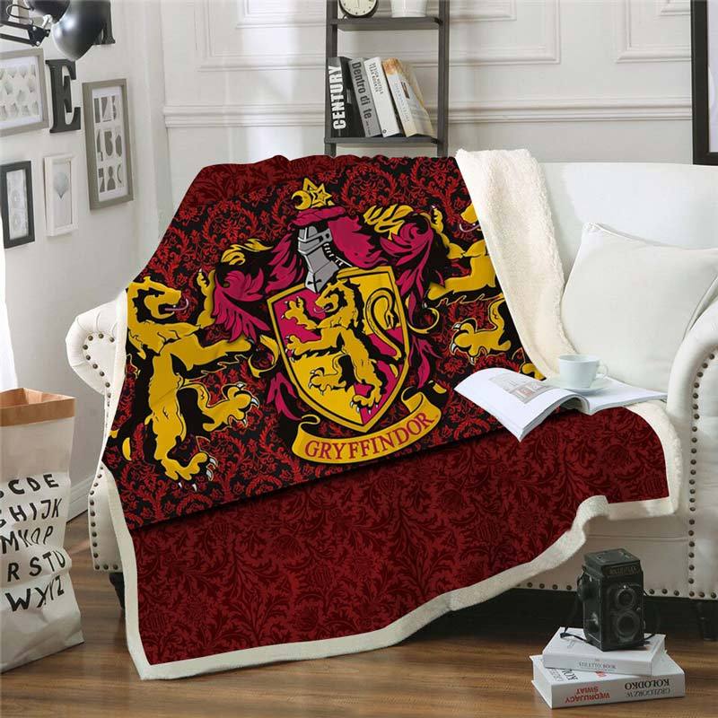 Harry Potter Gryffindor Throw Blanket Throw Fleece Blanket ...