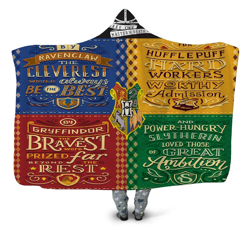 hogwarts hooded blanket