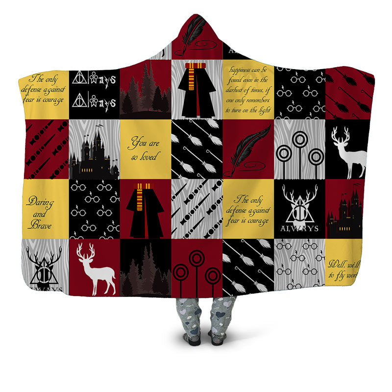 hogwarts hooded blanket