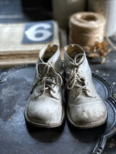 Load image into Gallery viewer, Tiny Pair of White Vintage Antique Child&#39;s Leather Boots