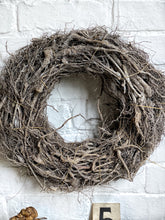 Load image into Gallery viewer, Pale Grey Twiggy Rustic Decorative Wreath