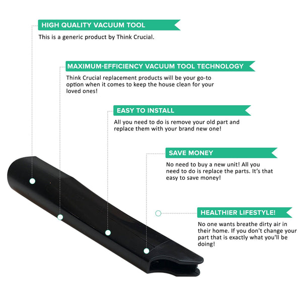 Replacement 35mm Short Crevice Tool Fits Miele