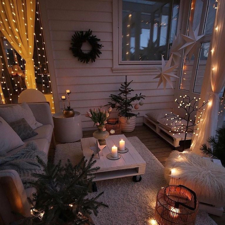 boho bedroom string lights