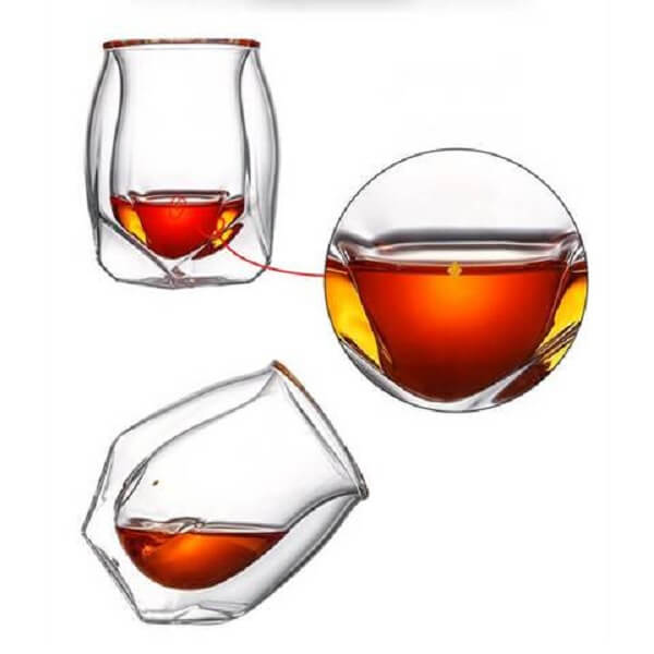 NORLAN Whisky Glass, Set of 2: Old Fashioned Glasses 