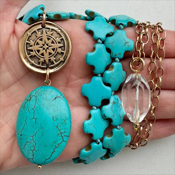 Be the Light Compass Necklace