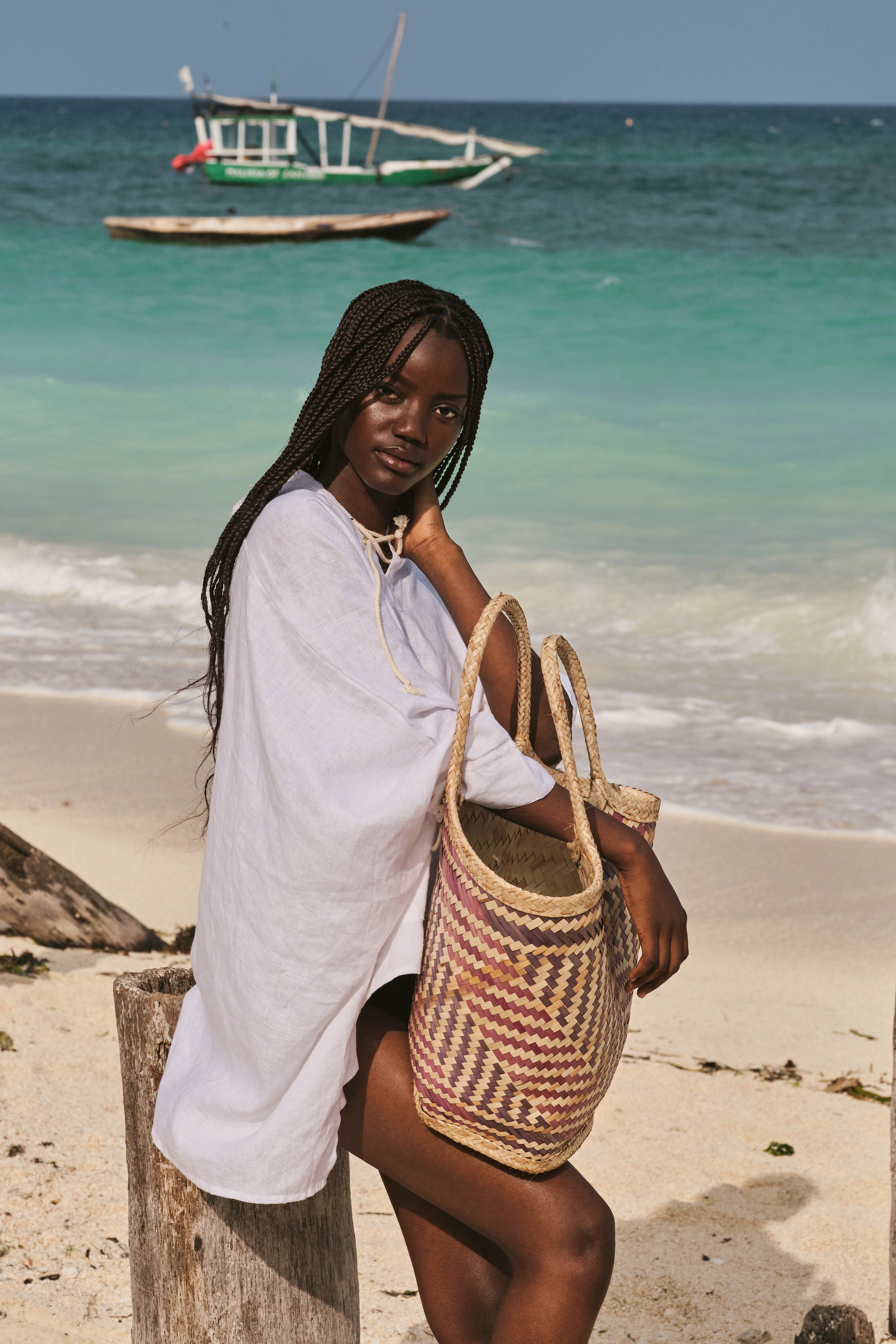 Island Tribe Hazel Kaftan in Zanzibar 